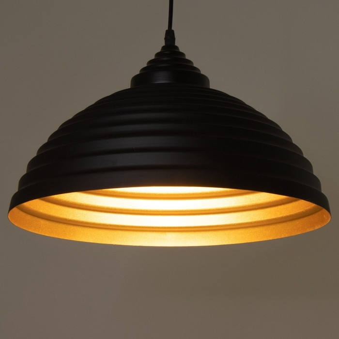 Светильник BayerLux "Купол" 1x40Вт E27 черно-золотой 40х40х22-122 см