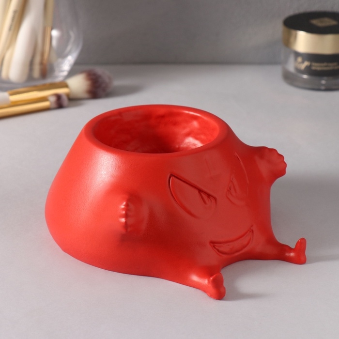 Предмет интерьера Предмет интерьера "Злобный смех" 6,5*12,5см красный