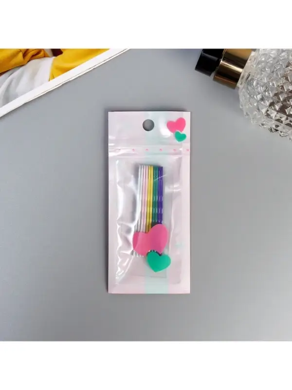 Невидимка для волос &laquo;Ариэль&raquo;, набор 10 шт., 6 см, МИКС