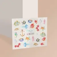 Слайдеры для ногтей &laquo;Шлейф моря&raquo;, разноцветные