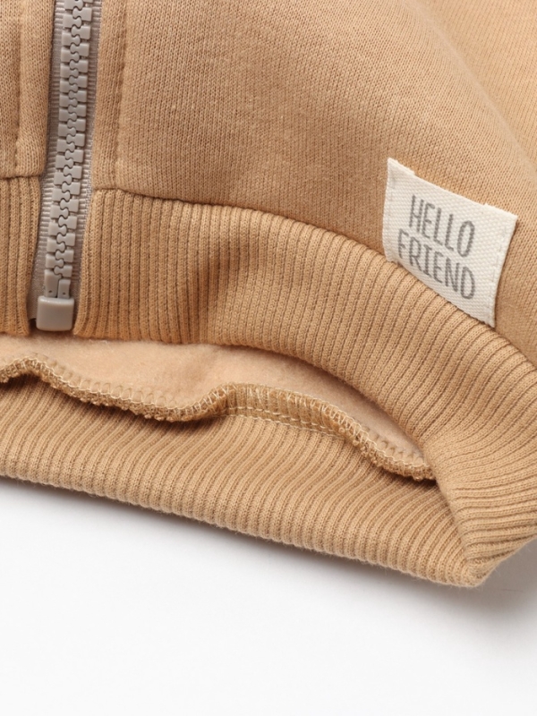 Костюм: толстовка и брюки Крошка Я Dino, рост 74-80, коричневый