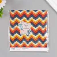 Бумага для скрапбукинга "Зигзаг" плотность 180 гр набор 10 шт 15,5х17 см