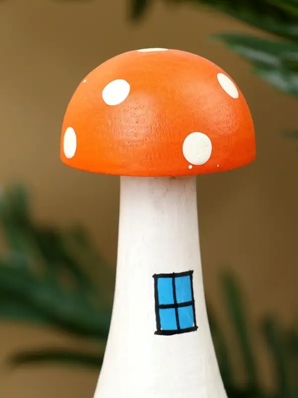 Сувенир &laquo;Домик Грибок&raquo;, 10&times;10&times;21 см, дерево, бело-красный