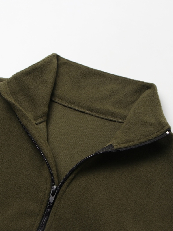 Толстовка флисовая для девочки MINAKU: Fleece Soft, цвет хаки, рост 146 см