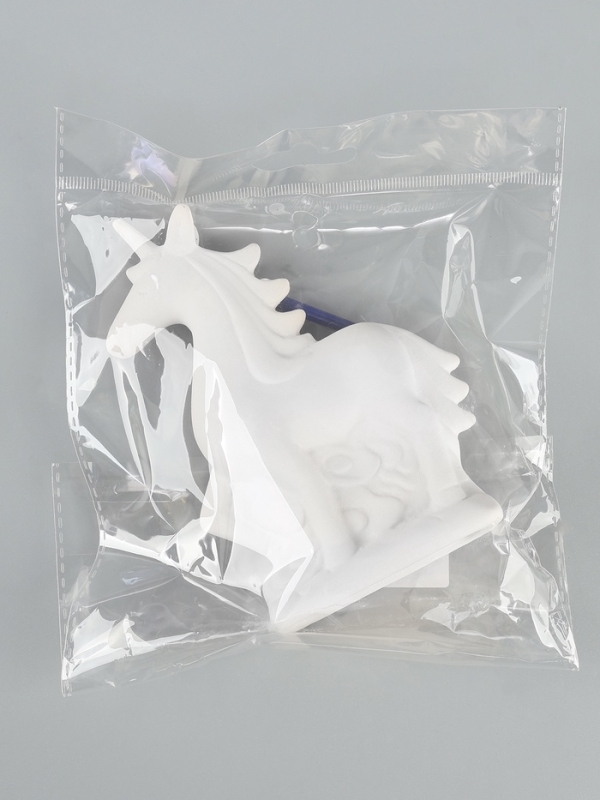 Копилка под роспись "Единорог" с кистью