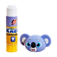 Клей-карандаш PVP 9г Луч ZOO, фигурный колпачок, МИКС