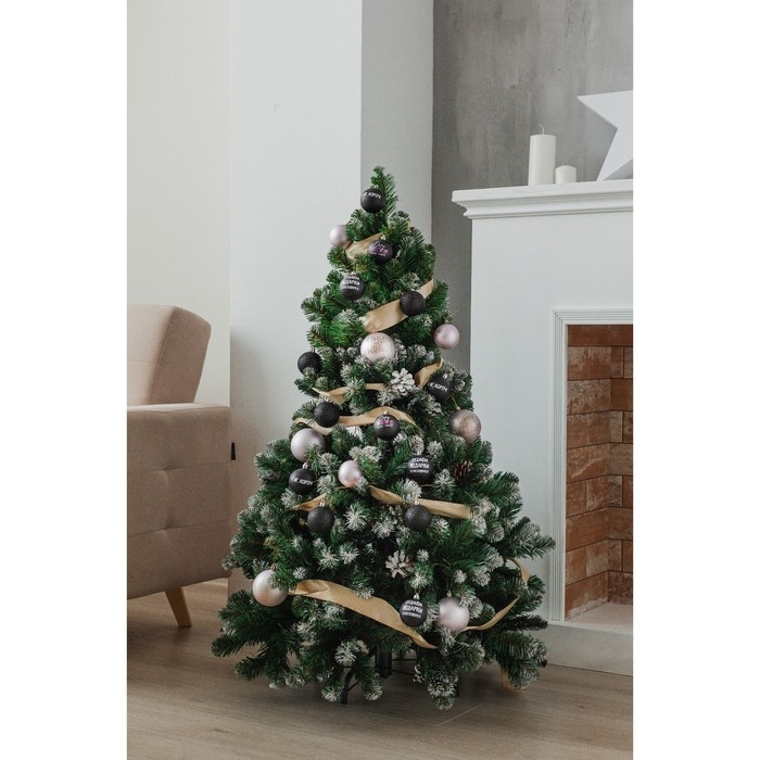 Шары ёлочные новогодние &laquo;Отдаём подарки и расходимся&raquo;, на Новый год, пластик, d=6, 6 шт., цвет чёрный