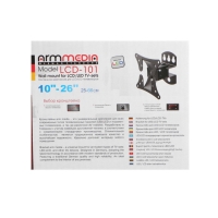Кронштейн ARM Media LCD-101, для ТВ, наклонно-поворотный, 10-26", 90 мм от стены, черный Кронштейн ARM Media LCD-101, для ТВ, наклонно-поворотный, 10-26", 90 мм от стены, черный