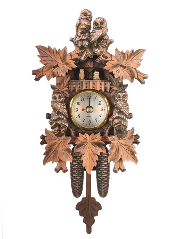 Часы настенные с кукушкой &laquo;Совы&raquo;, плавный ход, 23.1&times;11.8&times;8.5 см