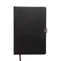 Ежедневник недатированный формат А5, с хлястиком, 80л, линия, пвх, Черный