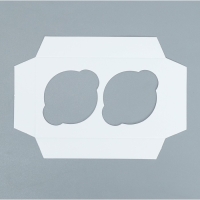 Коробка для капкейков, кондитерская упаковка двухсторонняя, 2 ячейки, &laquo;Вдохновляй красотой&raquo;, 16 х 10 х 10 см