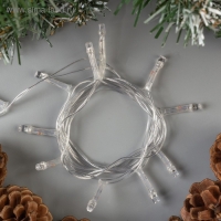 Гирлянда &laquo;Нить&raquo; 1.2 м, IP20, прозрачная нить, 12 LED, свечение мульти, фиксинг, 220 В