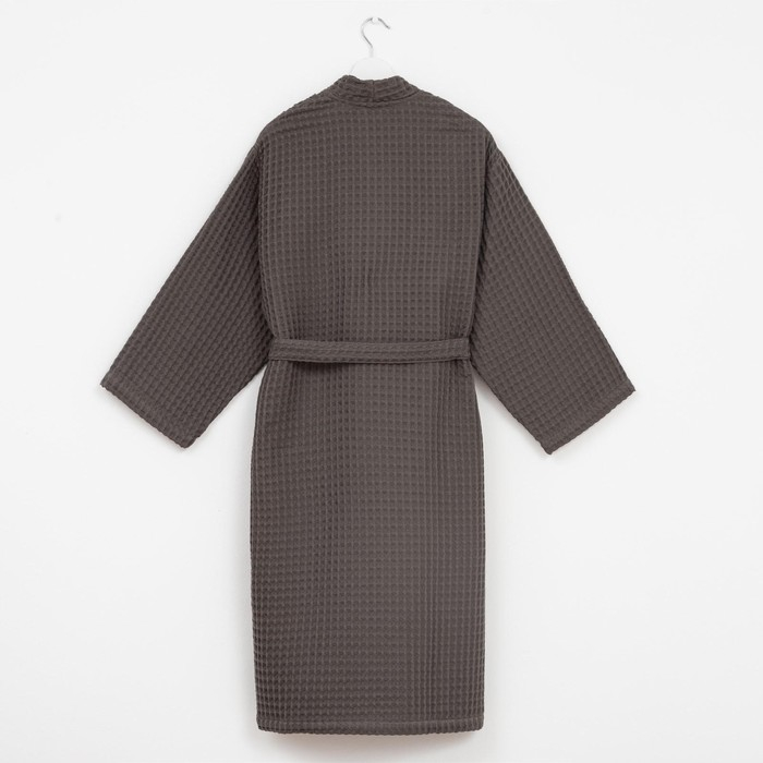 Халат вафельный мужской удлиненный Этель Халат вафельный мужской удлиненный Этель "Boho" размер 46-48, цвет светло-серый, 100% хлопок, 290 г/м2