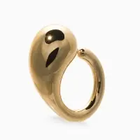 Кольцо пластик "Капля Бо", р-р 17, цвет золото