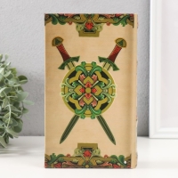 Сейф-книга дерево кожзам "Русские богатыри" 3D тиснение 21х13х5 см Сейф-книга дерево кожзам "Русские богатыри" 3D тиснение 21х13х5 см