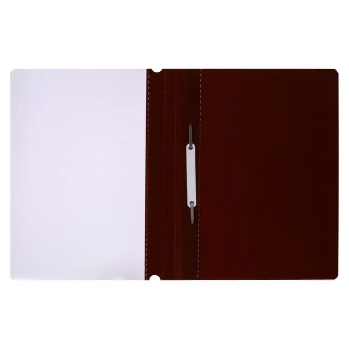 Папка-скоросшиватель Calligrata, А4, 120 мкм, коричневая, прозрачный верх