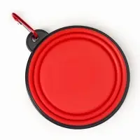Миска силиконовая, складная, 350 мл, 13 см, красная