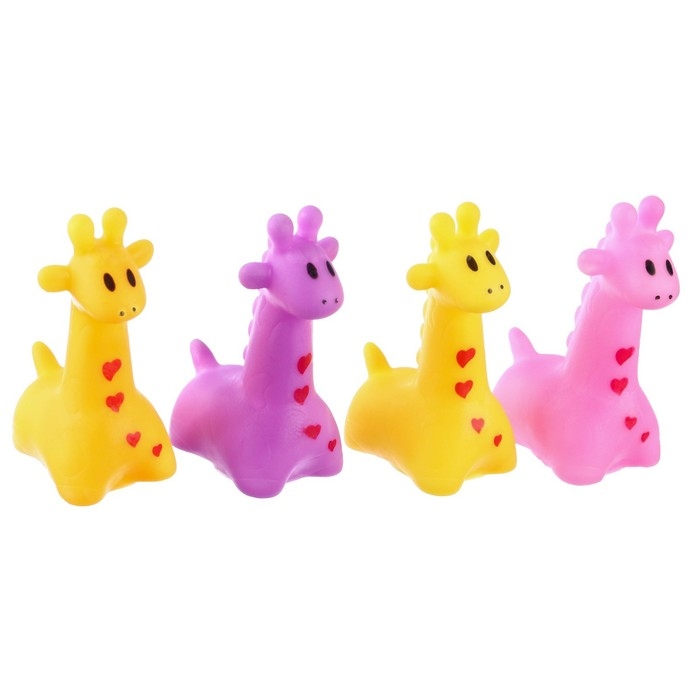 Резиновая игрушка для ванны &laquo;Жирафик&raquo;, 7 см, с пищалкой, цвет МИКС, 1 шт, Крошка Я