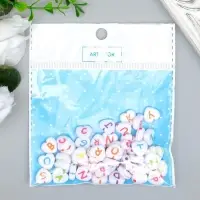 Набор бусин для рукоделия и плетения &laquo;Арт Узор. Английские буквы на сердце&raquo;, 20 г, пластик, 1.2&times;1.2 см