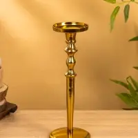 Подсвечник "Пьедестал" 11х11х30 см, алюминий, цв. золото