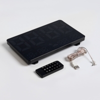 Часы настенные электронные, будильник, календарь, термометр, гигрометр, 15.8 х 3 х 24.8 см   1074710