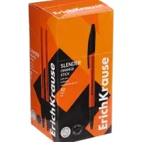 Ручка шариковая ErichKrause Slender Stick Orange, Super Glide, 0.7 мм, чёрная