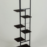 Подставка для цветов Greengo, 7 полок, 36 &times; 23 &times; 120 см, напольная, каркас металл, полки МДФ, чёрная