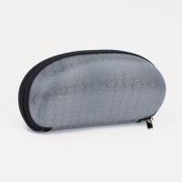 Футляр для очков на молнии, длина 16 см, цвет серый