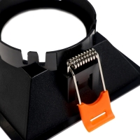 Светильник встраиваемый под лампу MR16, квадрат, пластик, черный