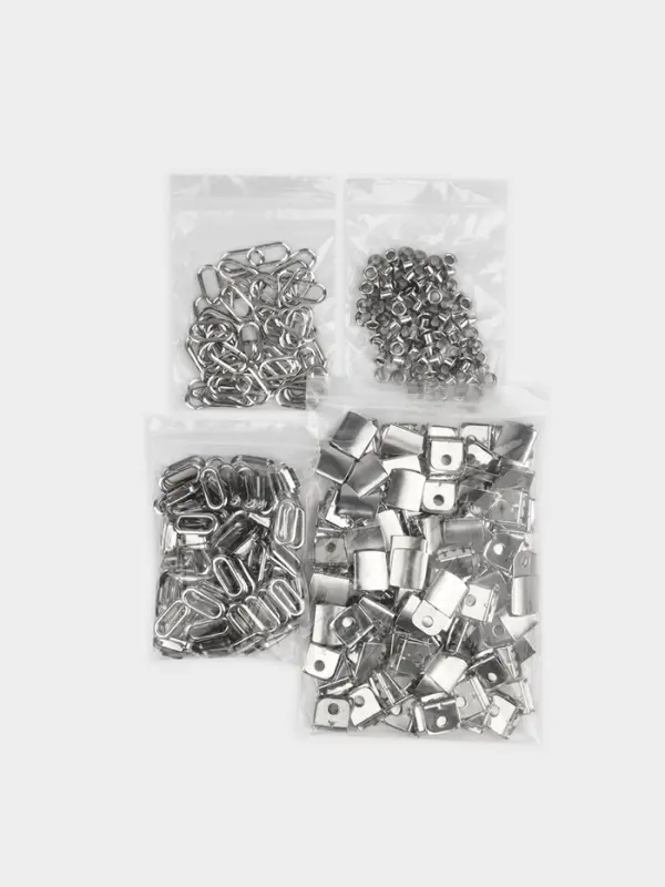 Застёжка для кепки, с люверсом, 2&times;2 см, цвет серебряный