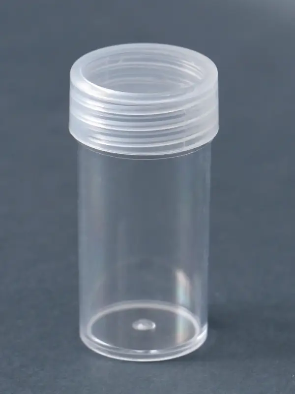Баночка пластик "Цилиндр" прозрачная (в) 2,5х2,5х5 см