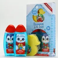 Подарочный набор для мальчика &laquo;Для тебя&raquo;: пена для купания, шампунь для волос и мочалка утка, Чистое счастье
