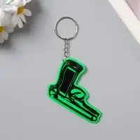 Светоотражающий брелок для ключей на кольце &laquo;Пистолет&raquo;, пластик, 4&times;6 см