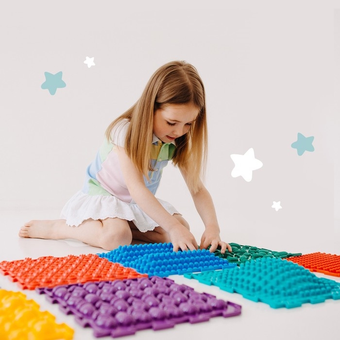 Модульный массажный коврик ОРТОДОН, набор №4 &laquo;Радуга&raquo;