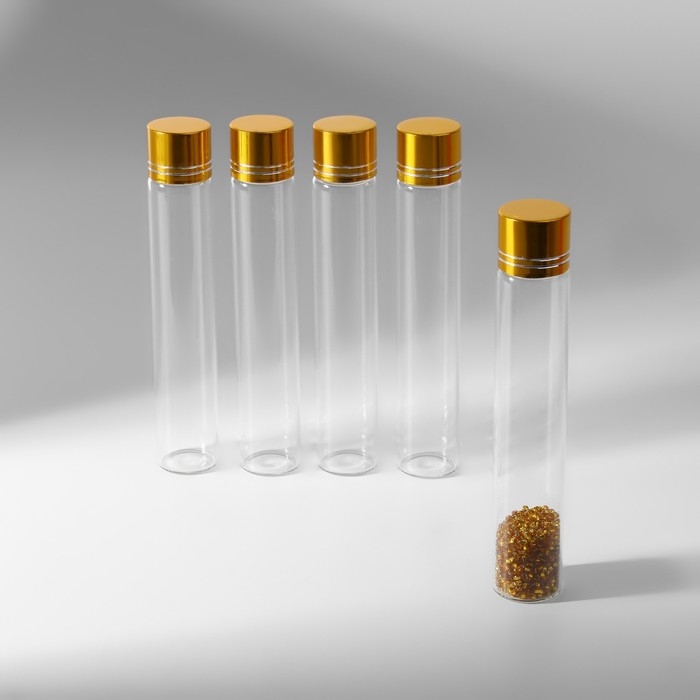 Баночки для хранения бисера, d = 2,2 &times; 12 см, 5 шт