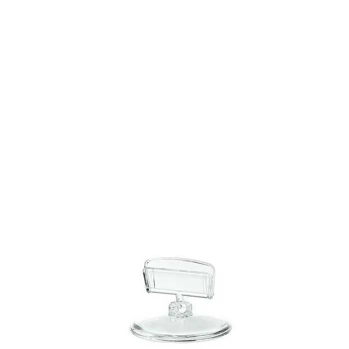 Ценникодержатель на круглой подставке, пластик, 5&times;5&times;2,9 см, цвет прозрачный