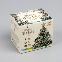 Гирлянда «Сеть-ёлка» 1 × 1 м, IP20, тёмная нить, 90 LED, свечение мульти, 8 режимов, 220 В Гирлянда «Сеть-ёлка» 1 × 1 м, IP20, тёмная нить, 90 LED, свечение мульти, 8 режимов, 220 В