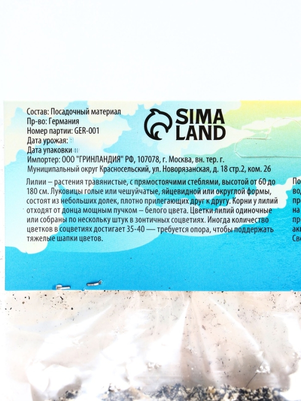 Лилия гибридная &laquo;Олимпик Торч&raquo;, луковица в пакете с перфорацией, р-р 14/16, 2 шт.