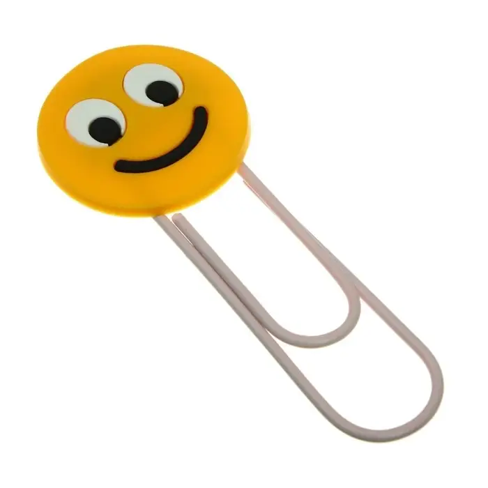 Закладка-скрепка большая &laquo;Смайл&raquo;, 11 см
