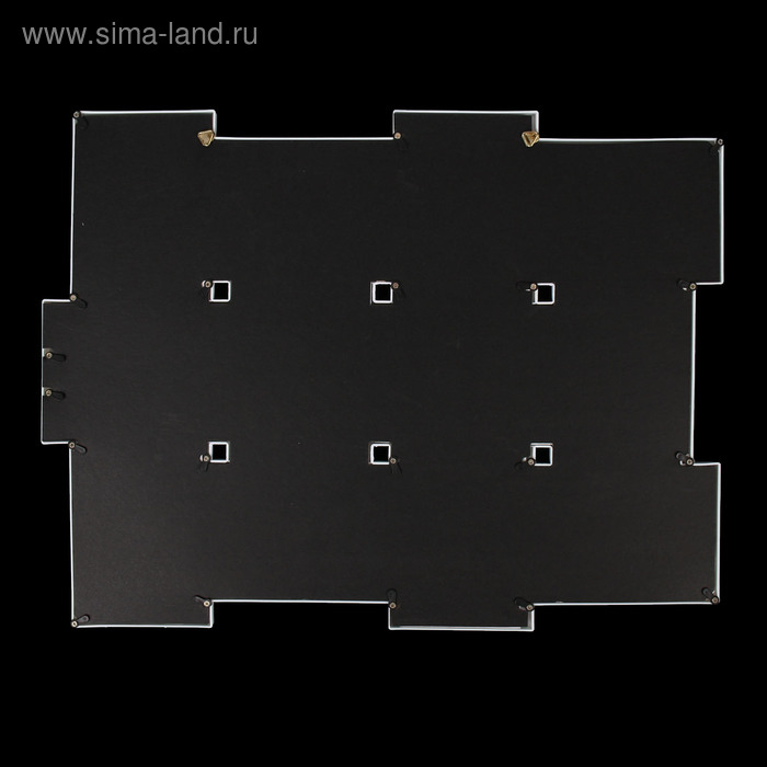 Фоторамка пластик на 12 фото 10х15 см "Мелкий горошек" белая 43,5х57 см