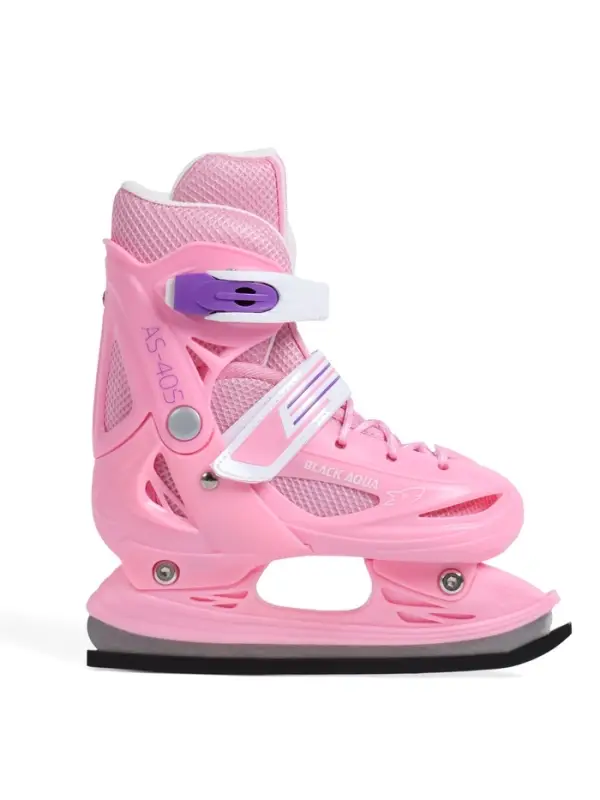 Коньки детские раздвижные BlackAqua, р. 34-37, для фитнеса, розовые
