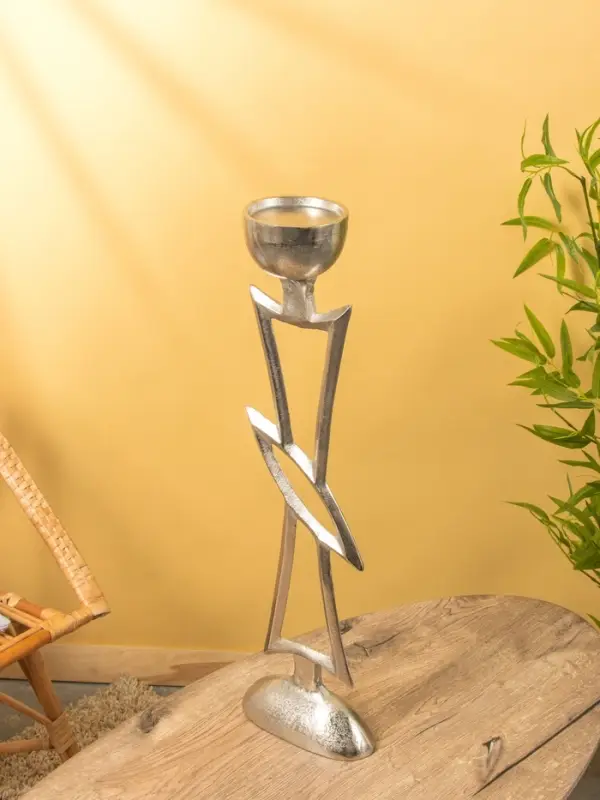 Подсвечник "Абстракция Человек" алюминий 21х13х73 см