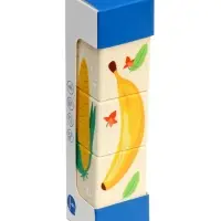 Кубики деревянные на оси  &laquo;Овощи&raquo; , 3 кубика