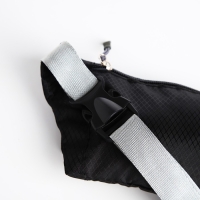 Поясная сумка на молнии, с карманом, разъем для USB, чёрный Поясная сумка на молнии, с карманом, разъем для USB, чёрный