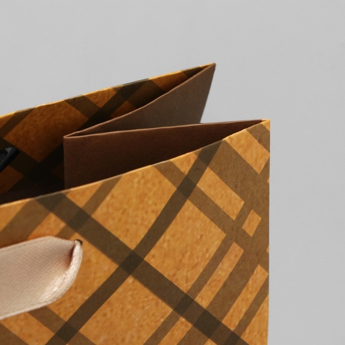 Пакет подарочный крафтовый горизонтальный, упаковка, &laquo;Лучшему во всём&raquo;, MS 23 х 18 х 8 см