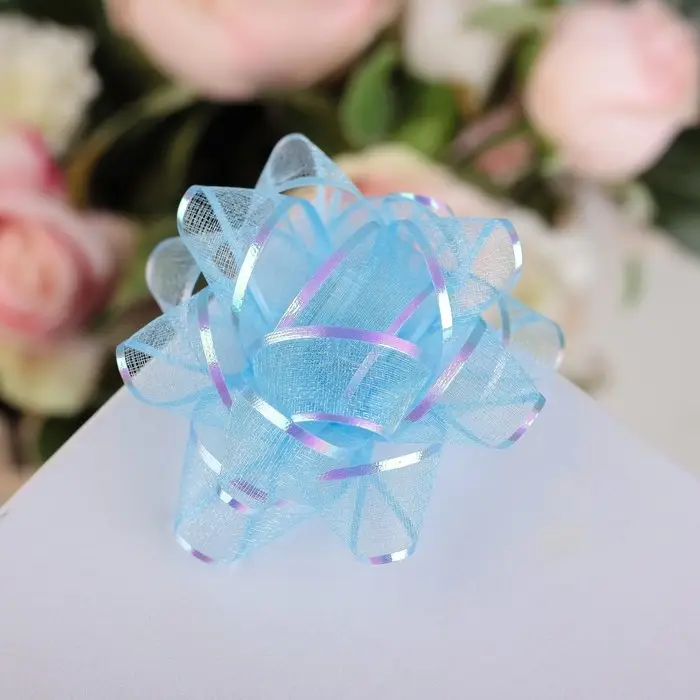 Бант - звезда №7.5 &laquo;Золотая полоса&raquo;, МИКС