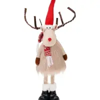 Фигура текстиль &laquo;Новогодний лосик&raquo; 58 см, 10 LED, от батареек CR2032&times;1, свечение тёплое белое