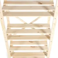 Стеллаж деревянный 5 полок 142 х 50 х 28 см, с регулируемыми полками