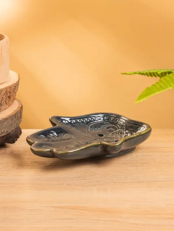 Мыльница &laquo;Рука Будды&raquo;, 17&times;13&times;3 см, керамика, синяя