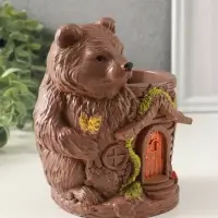 Подставка для мелочей &laquo;Мишка теремок&raquo; 14&times;11 см, коричневый